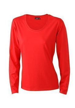 Damen Langarm T-Shirt ~ rot 3XL