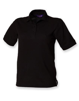 Damen Poloshirt Pique 65/35 ~ schwarz 3XL