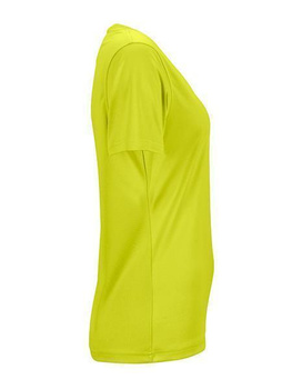 Damen Funktionsshirt mit V-Ausschnitt ~ acid-gelb XL