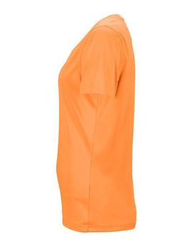 Damen Funktionsshirt mit V-Ausschnitt ~ orange 3XL