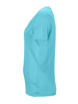 Damen Funktionsshirt mit V-Ausschnitt ~ pacific-blau XS