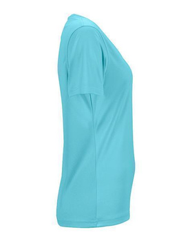 Damen Funktionsshirt mit V-Ausschnitt ~ pacific-blau XL
