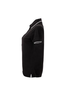 Damen Polohemd in Piqu-Qualitt ~ schwarz/wei XL