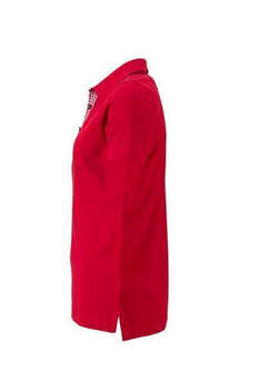 Damen Poloshirt Trachtenlook ~ rot/rot-wei XL