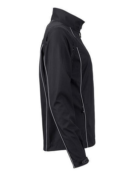 Damen Softshelljacke mit abnehmbaren rmel ~ schwarz/silver XL
