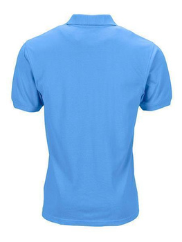 Herren Arbeits-Poloshirt mit Brusttasche ~ wasserblau S
