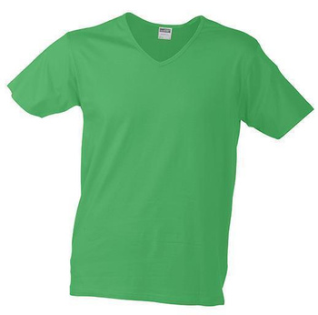Herren Slim Fit V-Neck T-Shirt ~ frog XL