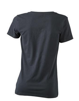 Damen Stretch Round T-Shirt ~ schwarz S