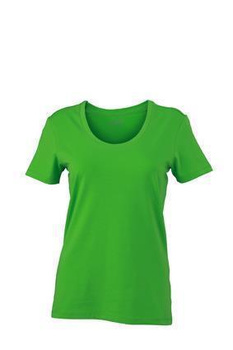Damen Stretch Round T-Shirt ~ limegrn XXL