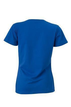 Damen Slim Fit V-Neck T-Shirt ~ cobalt L