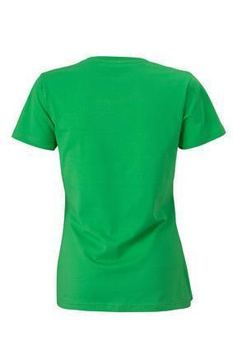 Damen Slim Fit V-Neck T-Shirt ~ frog L