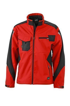 Workwear Softshell Jacket ~ rot/schwarz L