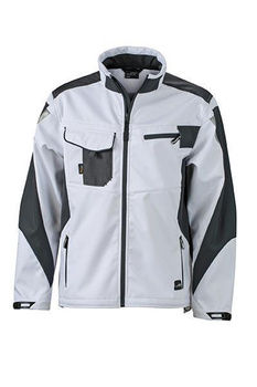 Workwear Softshell Jacket ~ wei/carbon XL