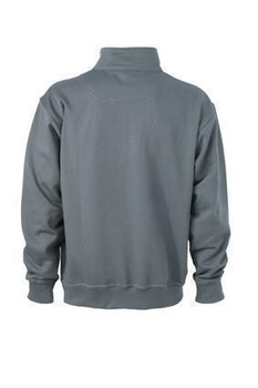 Arbeits Sweatshirt mit Zip ~ carbon XS