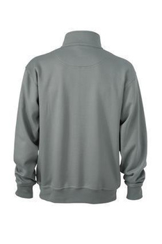 Arbeits Sweatshirt mit Zip ~ dunkelgrau XS