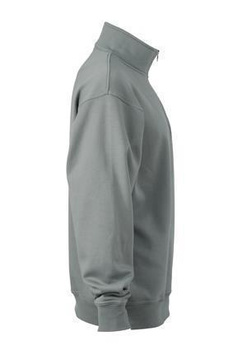 Arbeits Sweatshirt mit Zip ~ dunkelgrau XL