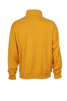 Arbeits Sweatshirt mit Zip ~ goldgelb 5XL
