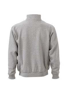 Arbeits Sweatshirt mit Zip ~ grau-heather S