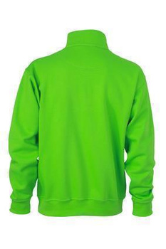 Arbeits Sweatshirt mit Zip ~ lime-grn S