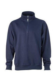 Arbeits Sweatshirt mit Zip ~ navy XL