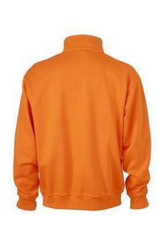 Arbeits Sweatshirt mit Zip ~ orange S