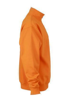 Arbeits Sweatshirt mit Zip ~ orange 4XL