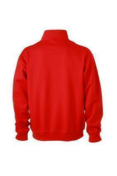 Arbeits Sweatshirt mit Zip ~ rot XS