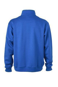 Arbeits Sweatshirt mit Zip ~ royal XL