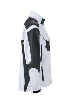 Workwear Softshell Jacket ~ wei/carbon 6XL