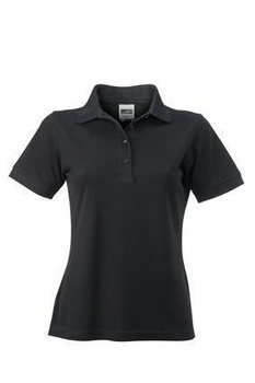 Damen Arbeits-Poloshirt ~ schwarz 4XL