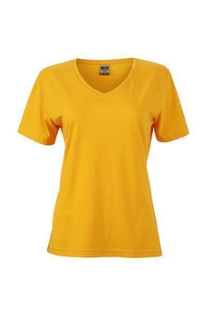 Damen Arbeits T-Shirt ~ goldgelb XS
