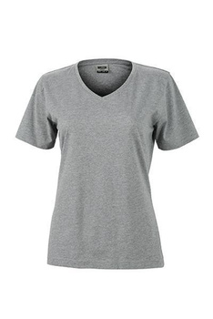 Damen Arbeits T-Shirt ~ grau-heather XS
