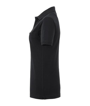 Damen Arbeits-Poloshirt mit Brusttasche ~ schwarz L