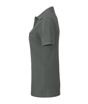 Damen Arbeits-Poloshirt mit Brusttasche ~ dunkelgrau XS