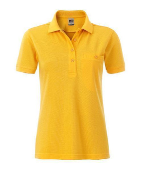 Damen Arbeits-Poloshirt mit Brusttasche ~ goldgelb XL