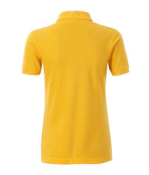 Damen Arbeits-Poloshirt mit Brusttasche ~ goldgelb 4XL