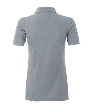 Damen Arbeits-Poloshirt mit Brusttasche ~ grau-heather XS