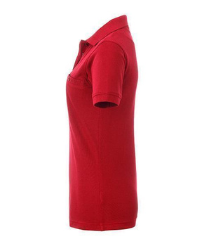 Damen Arbeits-Poloshirt mit Brusttasche ~ rot 3XL