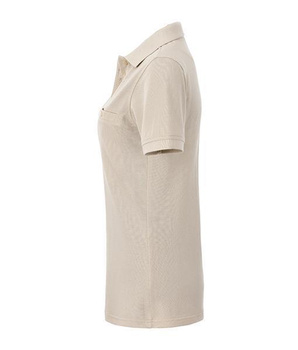 Damen Arbeits-Poloshirt mit Brusttasche ~ steingrau XS