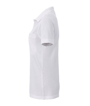 Damen Arbeits-Poloshirt mit Brusttasche ~ wei XS