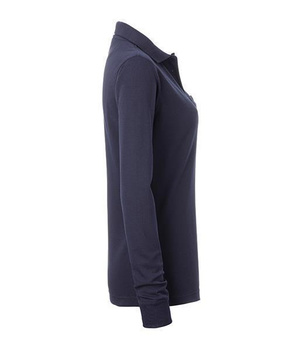 Damen Arbeits Langarm Poloshirt mit Brusttasche ~ navy XL