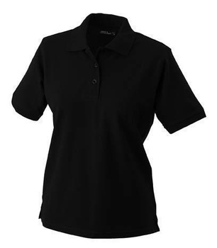 Strapazierfhiges Damen Arbeits Poloshirt ~ schwarz S