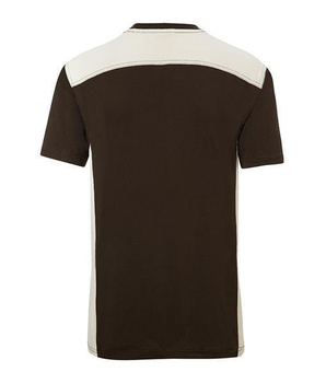 Herren Arbeits T-Shirt mit Kontrast Level 2 ~ braun/steingrau XXL