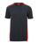 Herren Arbeits T-Shirt mit Kontrast Level 2 ~ carbon/rot 3XL
