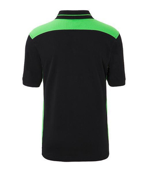 Herren Arbeits Poloshirt mit Kontrast Level 2 ~ schwarz/lime-grn 5XL