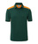 Herren Arbeits Poloshirt mit Kontrast Level 2 ~ dunkelgrn/orange 5XL