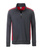 Arbeits Sweatshirt Reiverschluss Level 2 ~ carbon/rot S