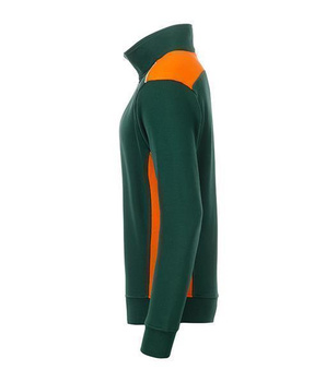Arbeits Sweatshirt Reiverschluss Level 2 ~ dunkelgrn/orange M