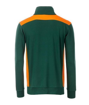 Arbeits Sweatshirt Reiverschluss Level 2 ~ dunkelgrn/orange 4XL