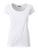 Damen T-Shirt mit stylischem Rollsaum ~ wei XL